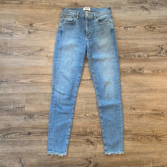 Agolde Denim - AGOLDE Sophie Medium Wash Skinny Jeans Preppy Distressed Frayed Women's size 27